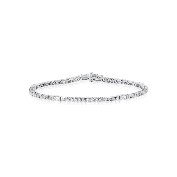 Baguette Diamond Tennis Bracelet - 1
