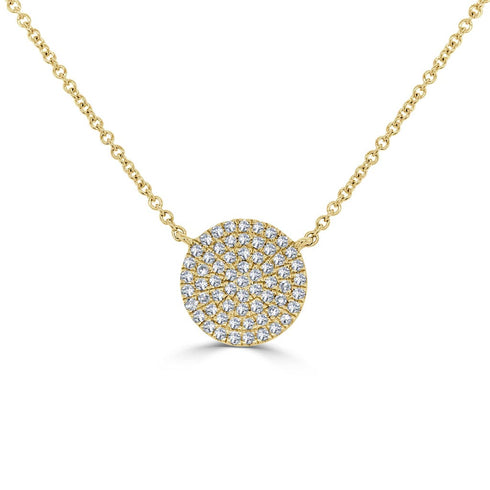 Diamond Disc Necklace - 1