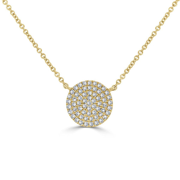 Diamond Disc Necklace - 1