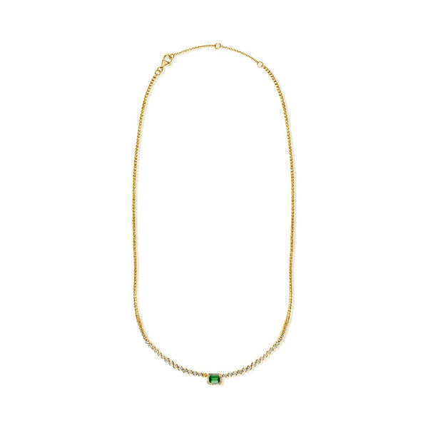 Emerald And Diamond Necklace - 1