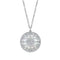 Halo Circle 0.85in Diamond And Mother Of Pearl Pendant - 1