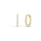 Gold Petite Inside Outside Diamond Hoop Earrings - 1