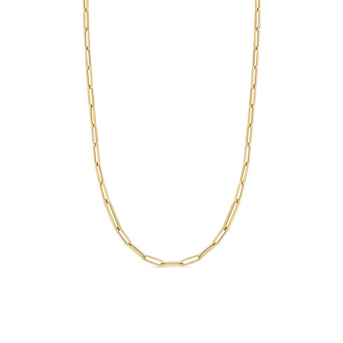 Alternating Size Paperclip Link Chain Necklace - 1