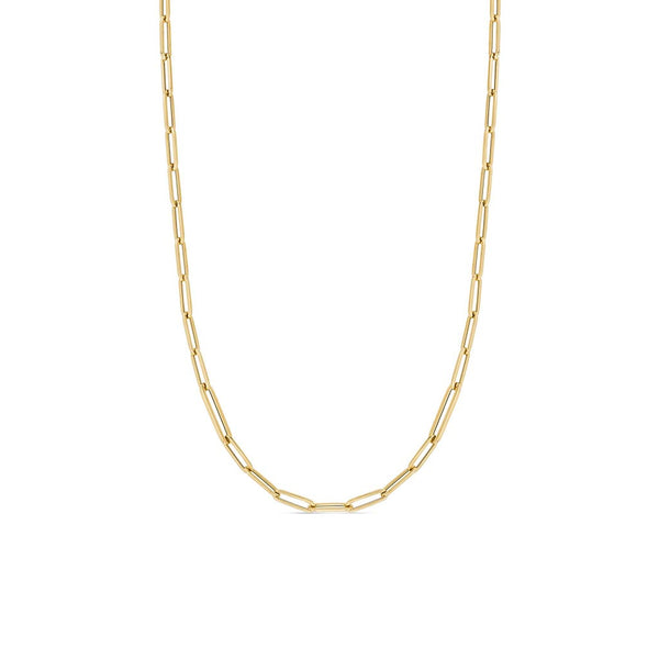 Alternating Size Paperclip Link Chain Necklace - 1