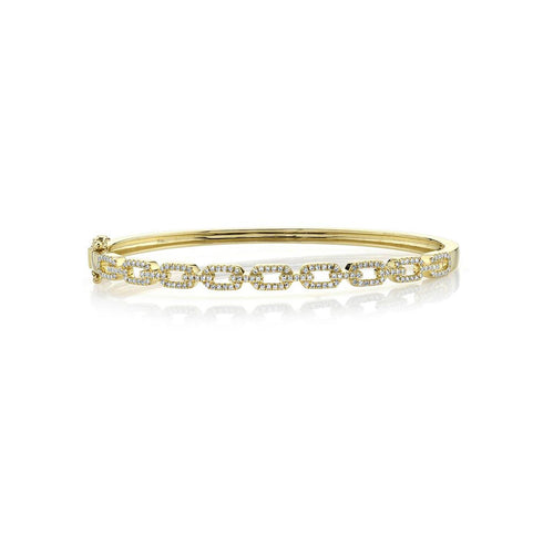 Pave Link Diamond Bangle - 1