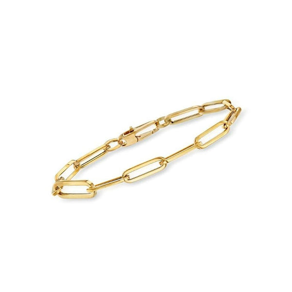 Designer Gold Paperclip Bracelet - 1