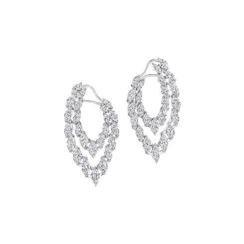 Double Dangle Diamond Earrings - 1