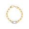 Designer Gold PaveDiamond Link Bracelet - 1