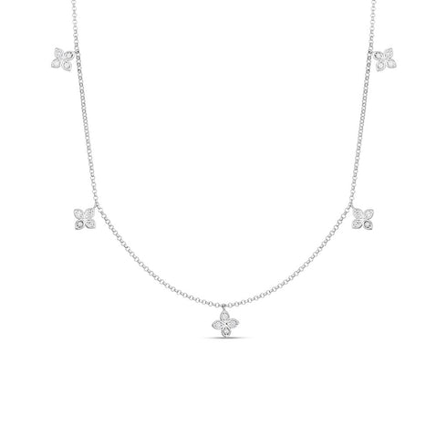 Love By The Inch Dangling 5 Station Flower Necklace - 1