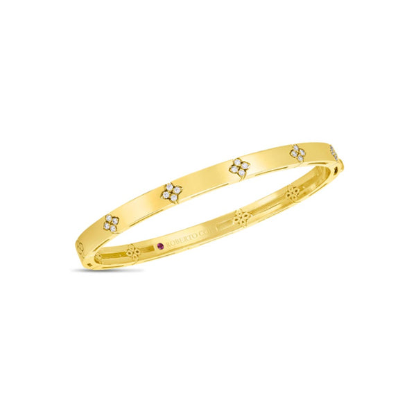 Verona Narrow Width Diamond Accent Bangle - 1