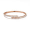Gold Bypass Overlay Diamond Bangle - 1
