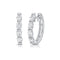 Oval-Cut Diamond Huggie Earrings - 1