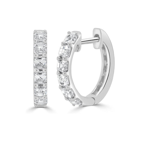 Ascher-Cut Diamond Huggies - 1