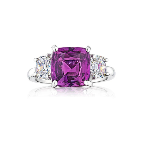 Purple Sapphire And Diamond Ring - 1