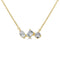 3 Stone Diamond Necklace - 1