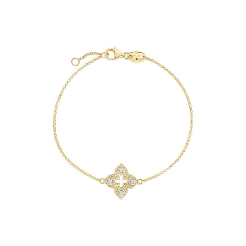 Ventian Princess Small Diamond Pave Flower Bracelet - 1