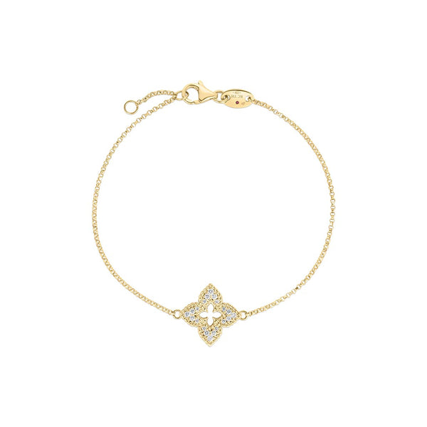 Ventian Princess Small Diamond Pave Flower Bracelet - 1