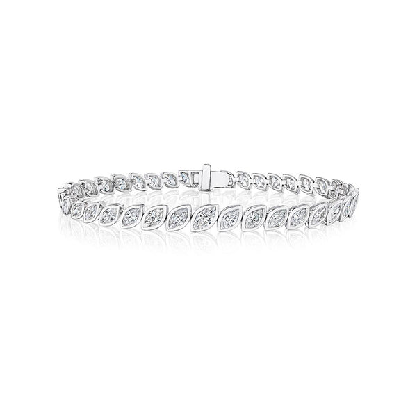 Tennis Bezel Marquise Diamond Bracelet - 1