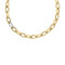 Designer Gold Alternating Diamond Paperclip Necklace - 1