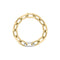 Designer Gold Alternating Diamond Paperclip Bracelet - 1