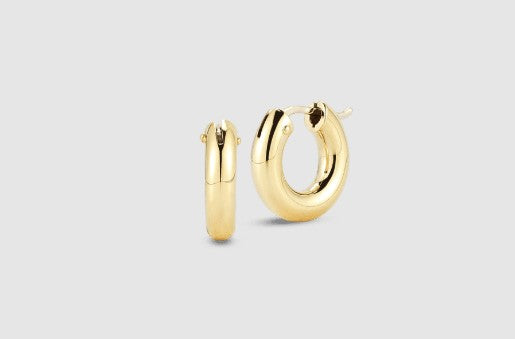 Small Round Hoop Earrings - 1