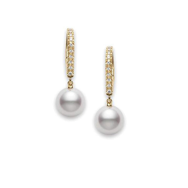 Classic Elegance Akoya Cultured Pearl Lever Back Earrings - 1