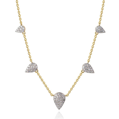 Diamond Deconstructed Graduated Station Necklace - 1