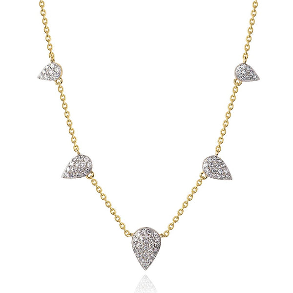 Diamond Deconstructed Graduated Station Necklace - 1