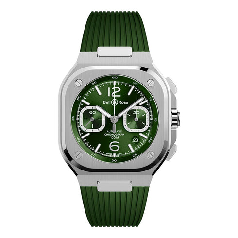 BR 05 Chrono Green Steel 42mm Watch - 1