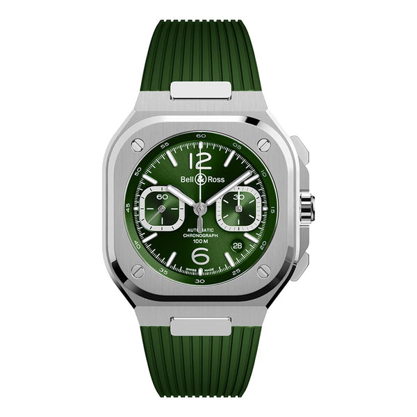 BR 05 Chrono Green Steel 42mm Watch - 1