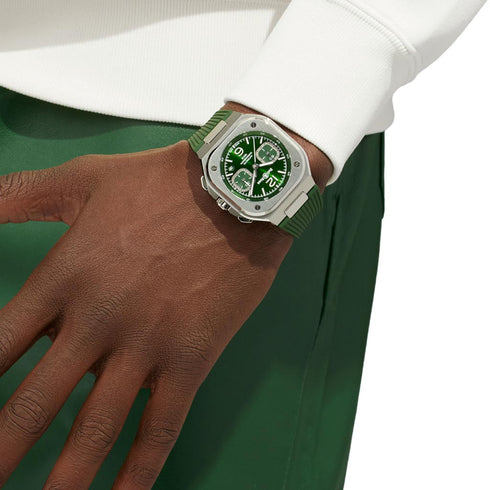 BR 05 Chrono Green Steel 42mm Watch - 2