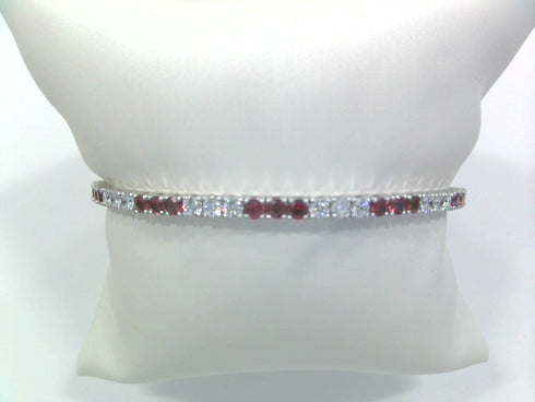 Ruby & Diamond Flexible Bangle - 3