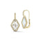 Bell Gold Diamond And Rock Crystal Hexagon Earrings - 1