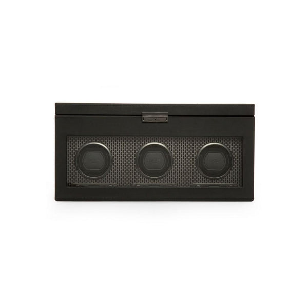 Powder Coat Axis Triple Watch Winder With Storage - 1