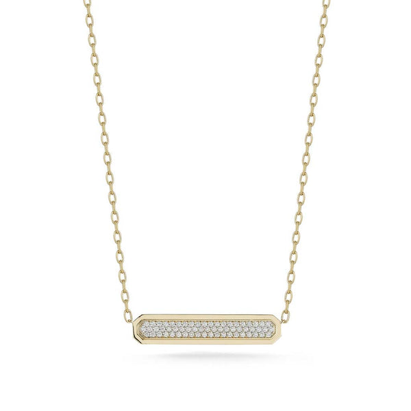 Carrington Gold And Diamond ID Bar Pendant - 1