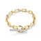 Saxon Gold Diamond Toggle Chain Link Bracelet - 1