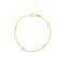 Designer Gold Pearl & Gold Bead Station Bracelet - 1