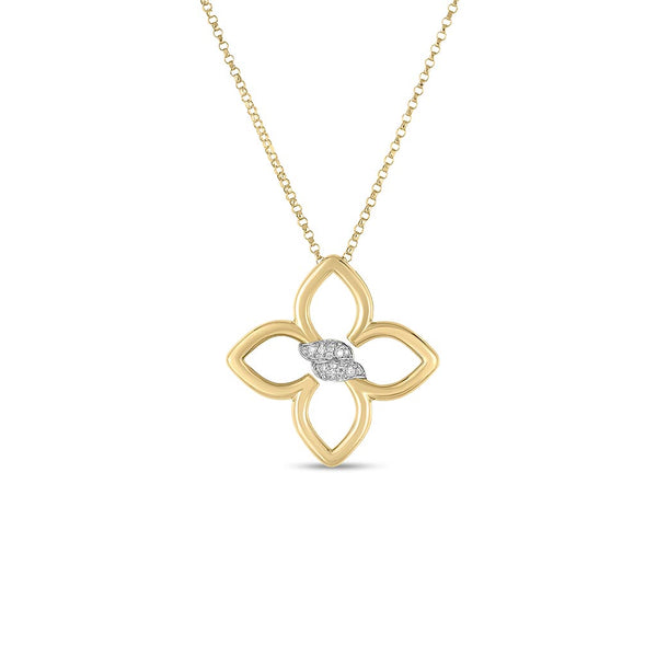 Gold Cialoma Small Diamond Flower Necklace - 1
