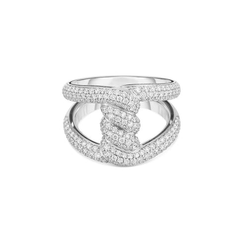 Cialoma Diamond Single Knot Pave Ring - 1