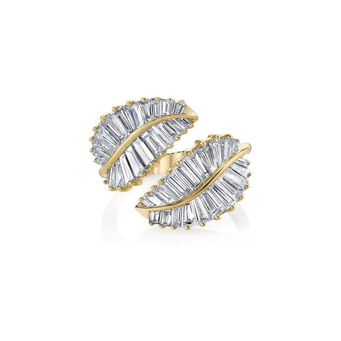 Classic Palm Leaf Diamond Ring - 1