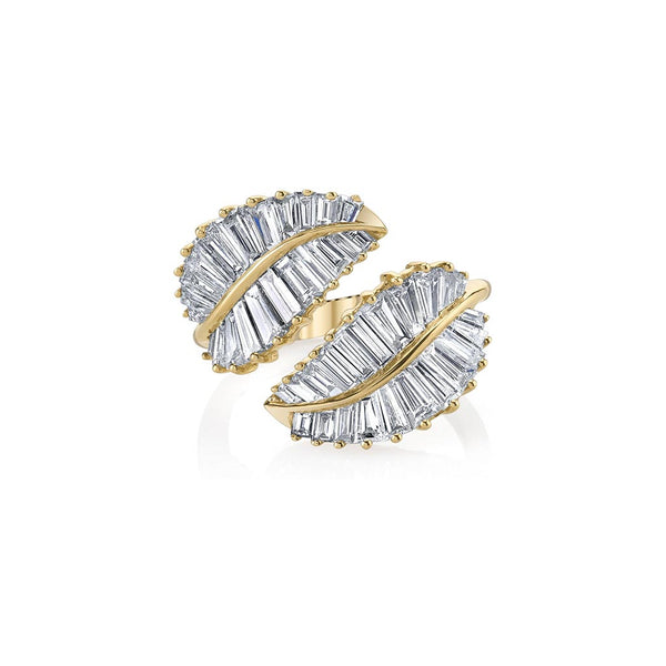 Classic Palm Leaf Diamond Ring - 1