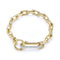 Saxon Gold Chain Link Diamond Bracelet - 1