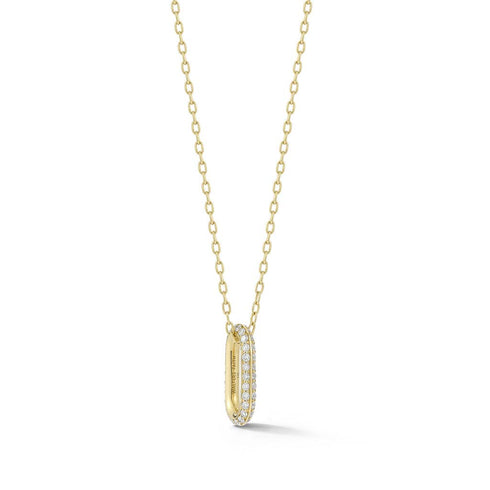Saxon Gold All Diamond Pave Link Necklace - 1