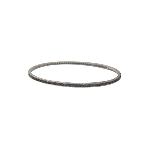Channel Black Diamond Bangle - 1