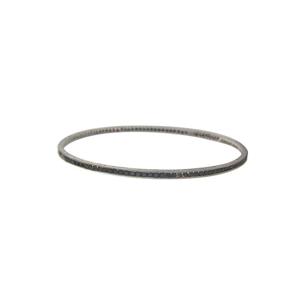 Channel Black Diamond Bangle - 1