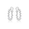 Hoop Emerald Cut Diamond Earrings - 1