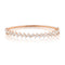 Zig-Zag Emerald Cut Diamond Bangle - 1