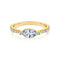Marquise East West Set Diamond Engagement Ring - 1