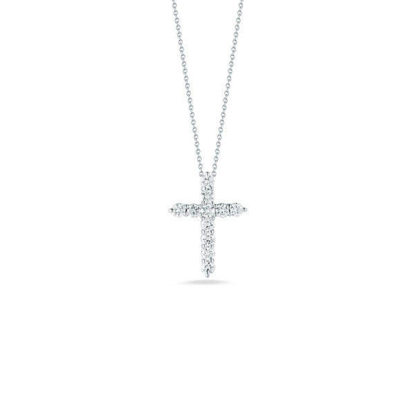 Medium Cross Pendant With Diamonds - 1