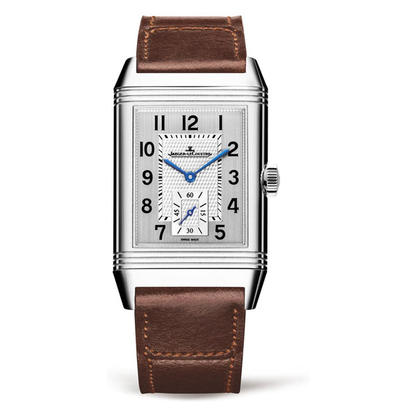 Reverso Classic Monoface Small Seconds Large on Brown Calfskin Strap Watch - 1